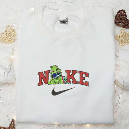 Stitch Oogie Boogie Sally x Nike Embroidered Shirt Funny Disney Characters Embroidered T shirt Nike Inspired Embroidered Sweatshirt