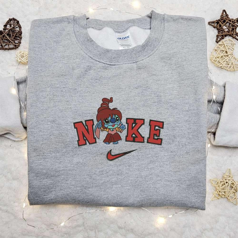 Stitch Mary Sanderson Halloween x Nike Embroidered Sweatshirt Horror Movie Halloween Embroidered Shirt Best Halloween Gift Ideas