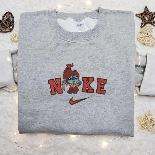 Stitch Mary Sanderson Halloween x Nike Embroidered Sweatshirt Horror Movie Halloween Embroidered Shirt Best Halloween Gift Ideas