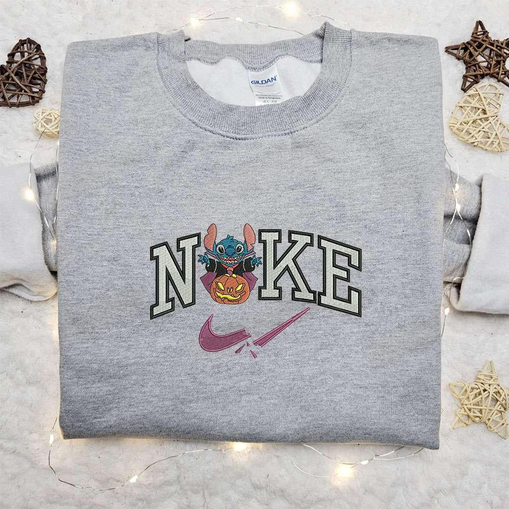 Stitch Witch x Nike Embroidered Hoodie Nike Inspired Embroidered Shirt Best Halloween Gift Ideas
