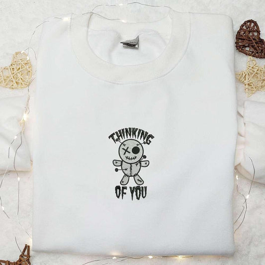 Thinking Of You Voodoo Doll Embroidered Shirt Spooky Embroidered Shirt Best Gift Ideas
