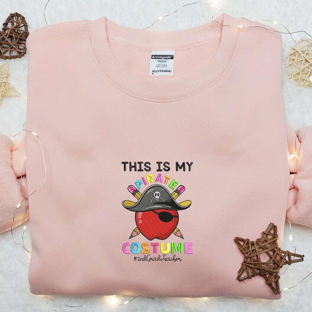 This Is My Pirate Costume Embroidered Sweatshirt Halloween Embroidered Hoodie Best Halloween Gift Ideas
