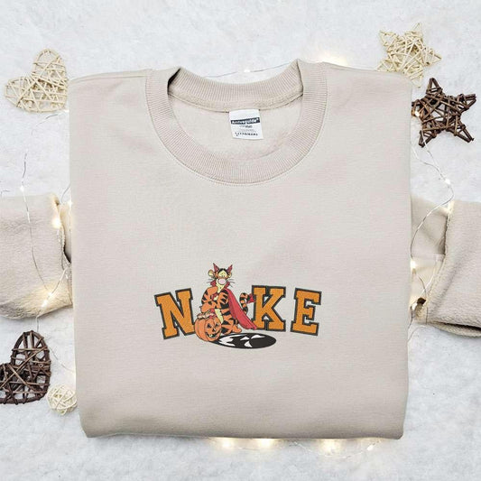 Tigger Cosplay Halloween x Nike Embroidered Sweatshirt Walt Disney Characters Embroidered Shirt Best Halloween Gift Ideas