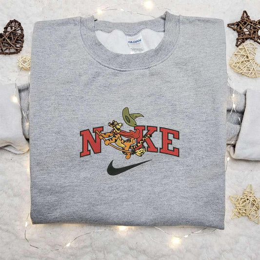 Tigger Witch x Nike Halloween Embroidered Sweatshirt Horror Movie Halloween Embroidered Shirt Best Halloween Gift Ideas