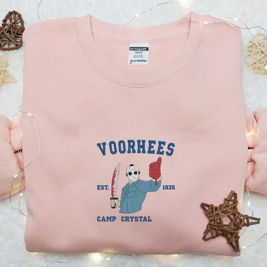 Voorhees Camp Crystal Lake Embroidered Sweatshirt Friday The th Movie Embroidered Shirt Best Gift Ideas