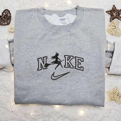 Witch Halloween x Nike Movie Embroidered Hoodie Halloween Embroidered Shirt Best Halloween Gift Ideas for Family
