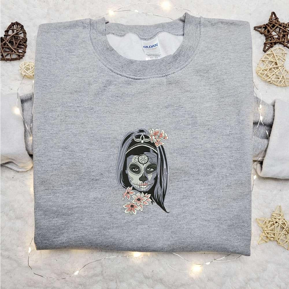 Woman Devil Mask Embroidered Sweatshirt Custom Embroidered Hoodie Best Gift Ideas For Family