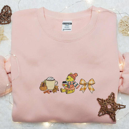 Winnie The Pooh Autumn Fall Embroidered Shirt Best Halloween Gift Ideas