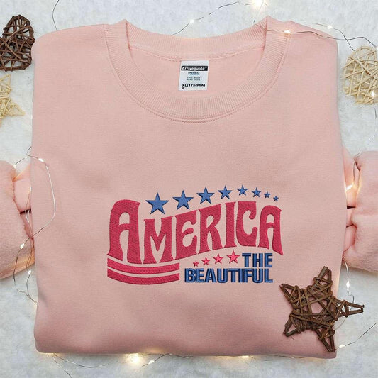 The Beautiful America Embroidered Shirt National Day Gifts