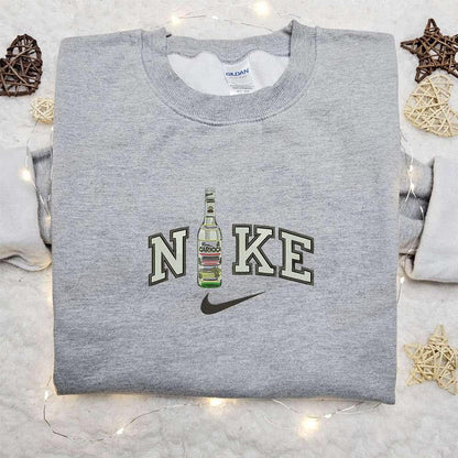Carioca Bottle x Nike Embroidered Shirt Favorite Drink Embroidered Shirt Nike Inspired Embroidered Shirt