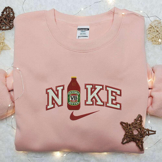 Victoria Bottle x Nike Embroidered Hoodie Favorite Drink Embroidered Shirt Nike Inspired Embroidered Shirt
